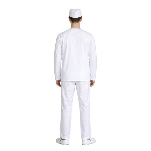 Komplet piekarski masarski męski biały długi rękaw roz.3XL